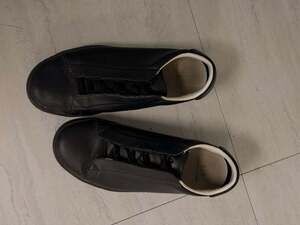 Armani Exchange Men's 955028 8P419 Black Leather Slip-On Sneakers